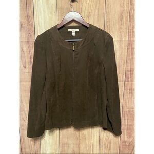 JM Collection 12 Petite brown jacket minimalistic